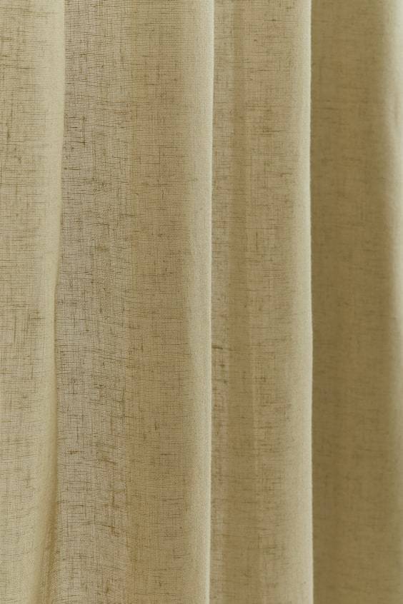 HM Breiter Vorhangschal Aus Leinenmix