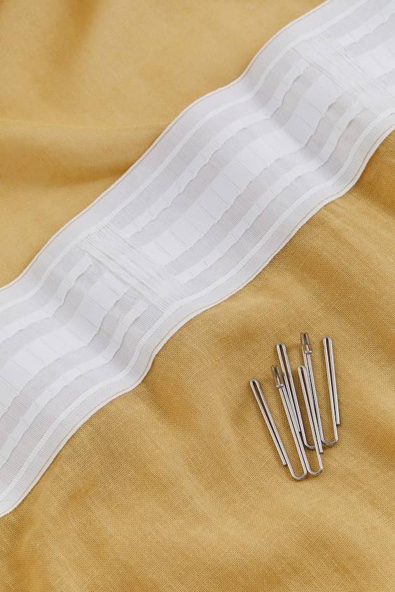 HM Breiter Vorhangschal Aus Leinenmix