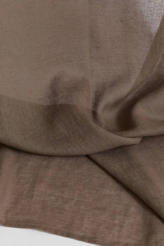 HM Breiter Vorhangschal Aus Leinenmix