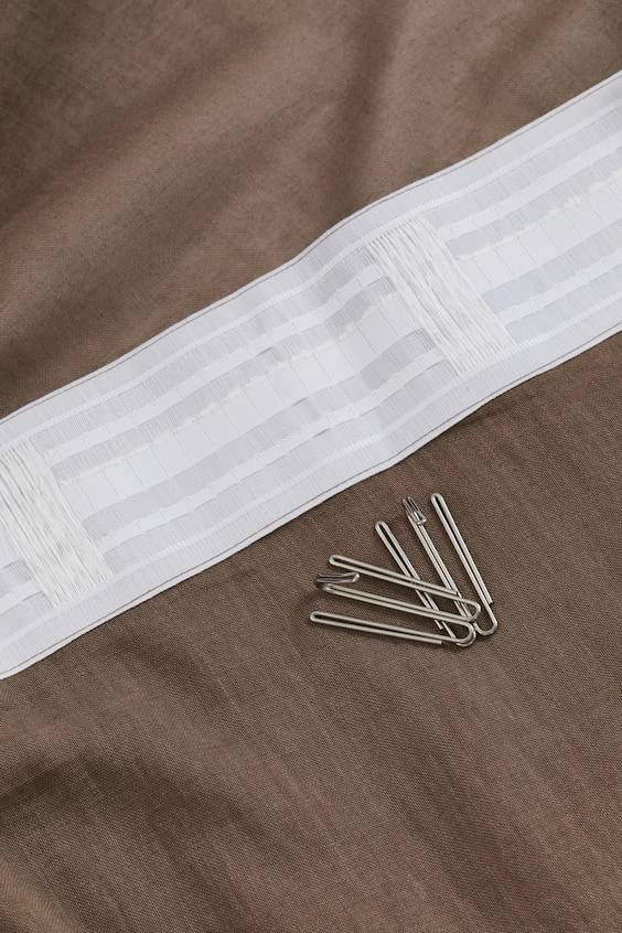 HM Breiter Vorhangschal aus Leinenmix