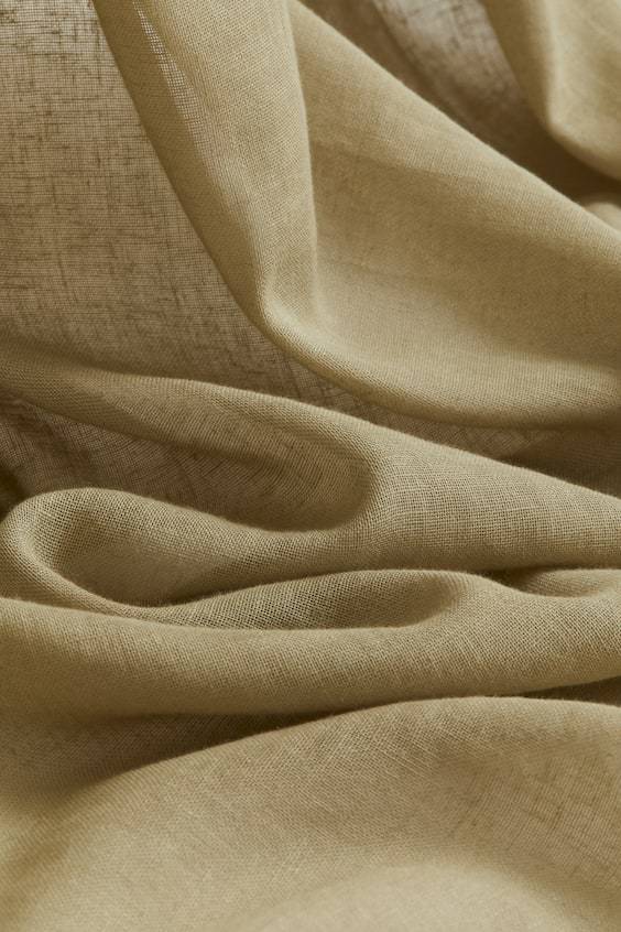 HM Breiter Vorhangschal Aus Leinenmix