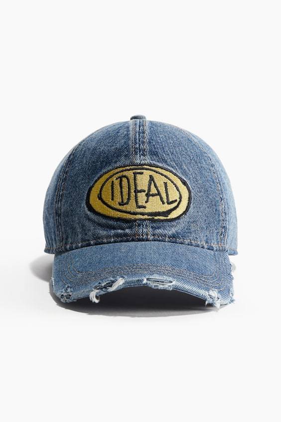 HM Cap Aus Denim Mit Motivstickerei