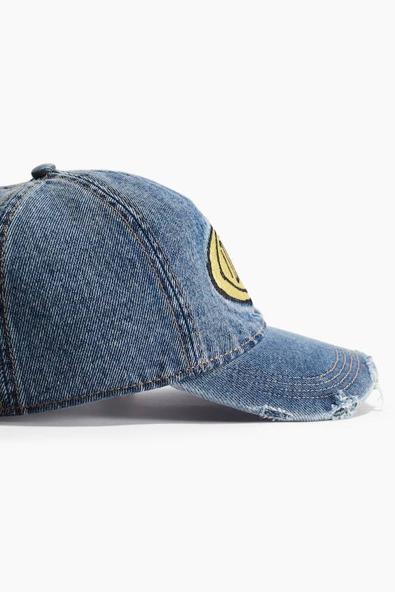 HM Cap Aus Denim Mit Motivstickerei
