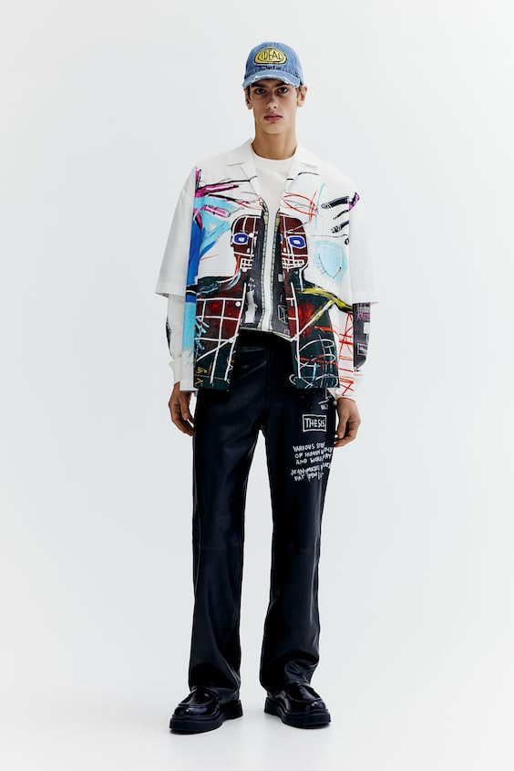 HM Cap aus Denim mit Motivstickerei