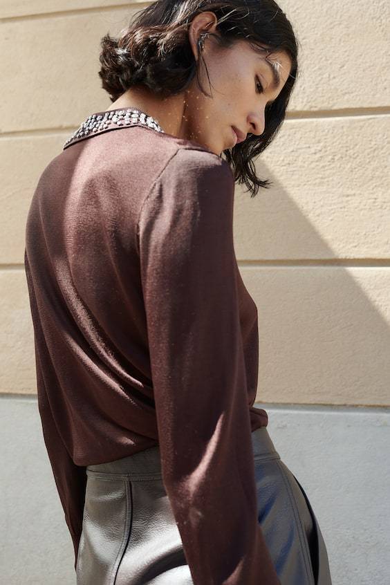 HM Cardigan Mit Strassverzierung