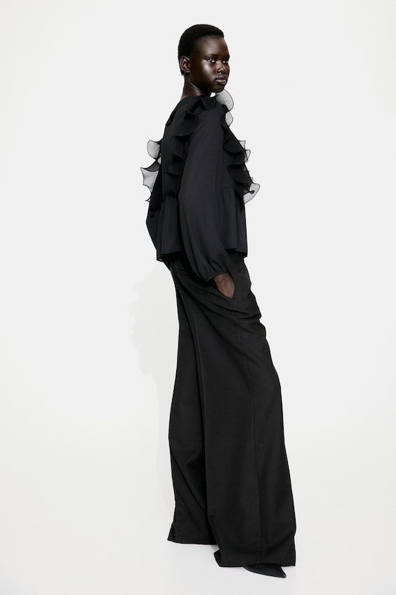 HM Chiffonbluse Mit Volants