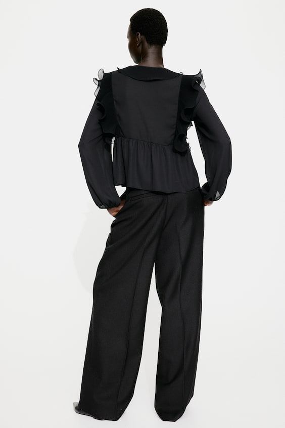 HM Chiffonbluse Mit Volants