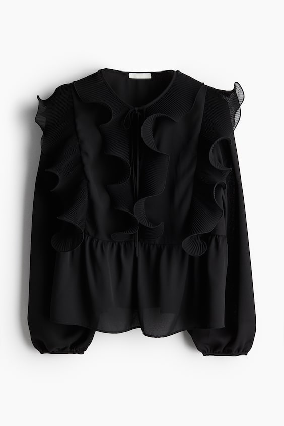 HM Chiffonbluse Mit Volants