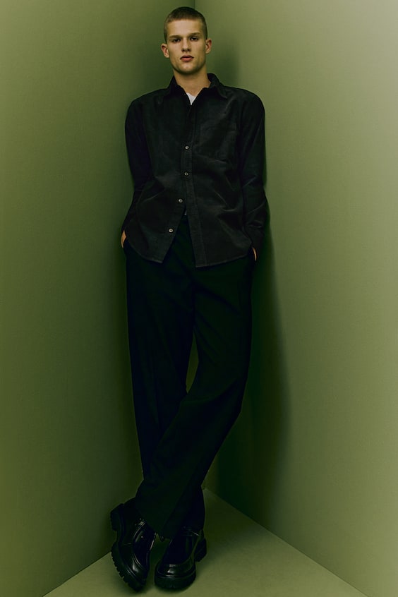 HM Cordhemd In Regular Fit