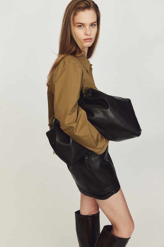 HM Crop-Bluse Im Cargostil