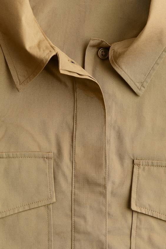 HM Crop-Bluse Im Cargostil