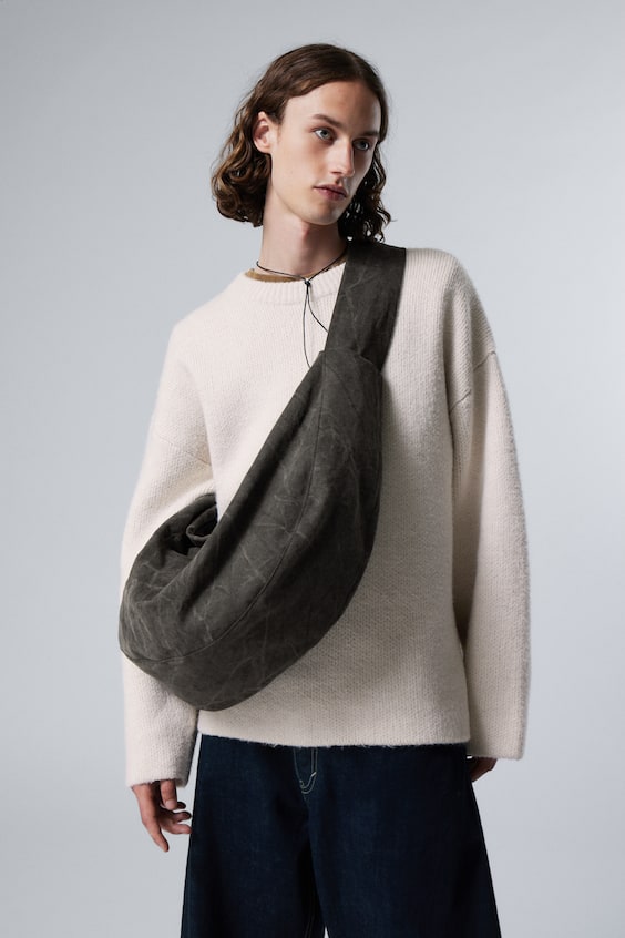 HM Crossbody-Bag aus gewaschener Baumwolle