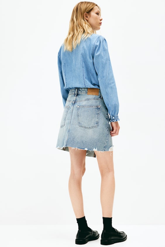 HM Denimbluse Mit Volants