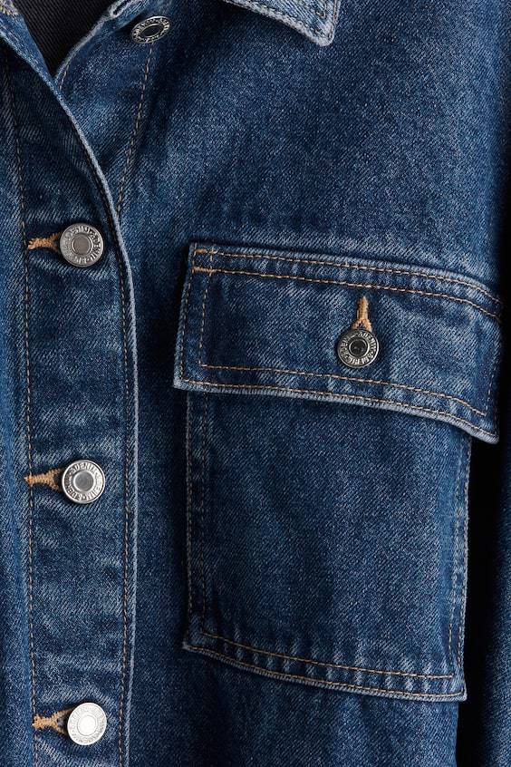 HM Denimjacke Mit Bindegürtel