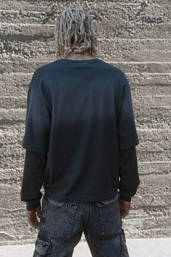 HM Doppellagiges T-Shirt In Oversized Fit