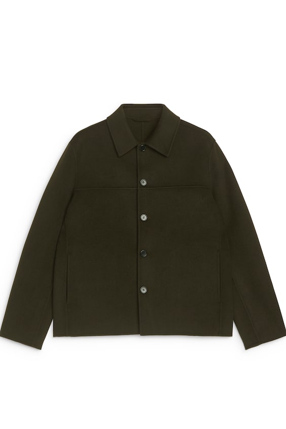 HM Doubleface-Jacke Aus Wollmischung