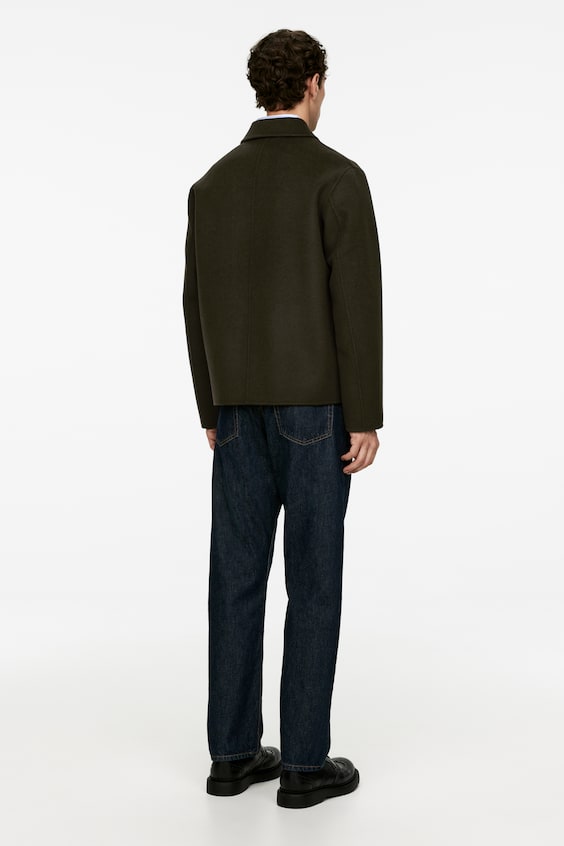 HM Doubleface-Jacke Aus Wollmischung