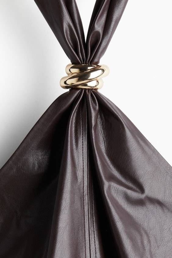 HM Drapiertes Neckholderkleid