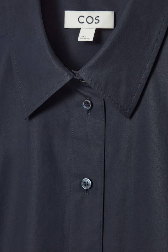 HM DRAPIERTES OVERSIZED-HEMDBLUSENKLEID