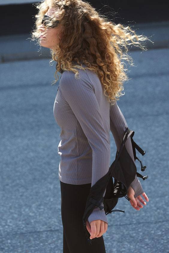 HM DryMove™ Sportshirt Seamless Mit Zipper