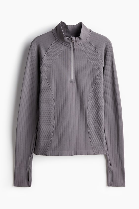 HM DryMove™ Sportshirt Seamless Mit Zipper