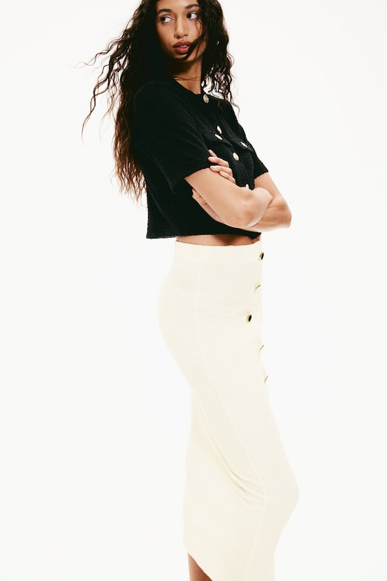 HM Durchgeknöpfter Bleistiftrock