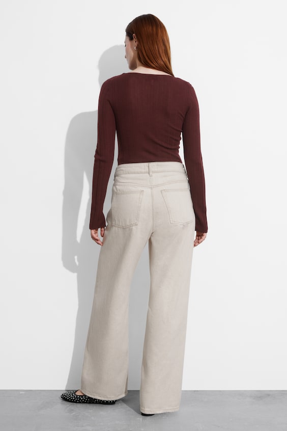 HM Durchscheinendes Oberteil Aus Merinowolle