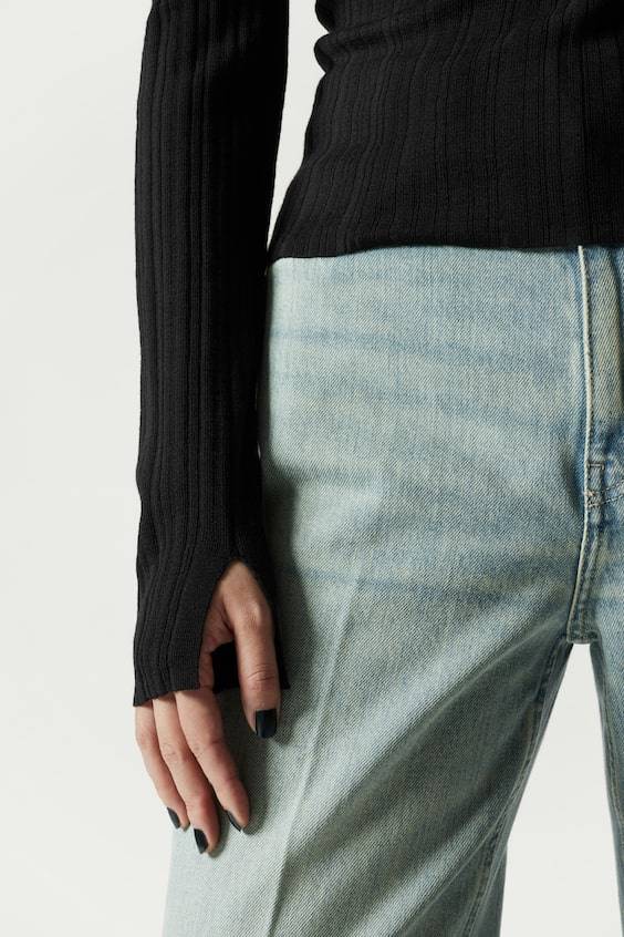 HM Durchscheinendes Oberteil Aus Merinowolle