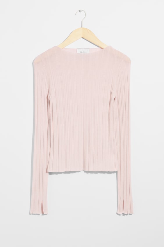 HM Durchscheinendes Oberteil Aus Merinowolle