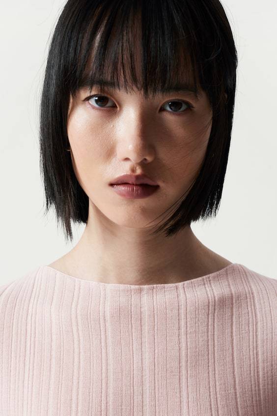 HM Durchscheinendes Oberteil Aus Merinowolle