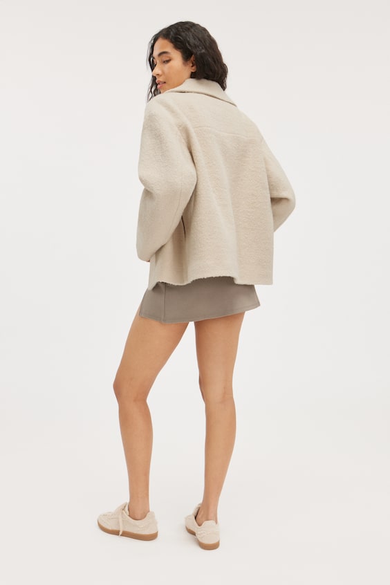 HM Einreihige Jacke Aus Wollmischung