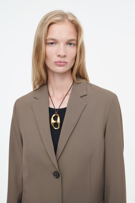 HM EINREIHIGER BLAZER AUS WOLL-MIX