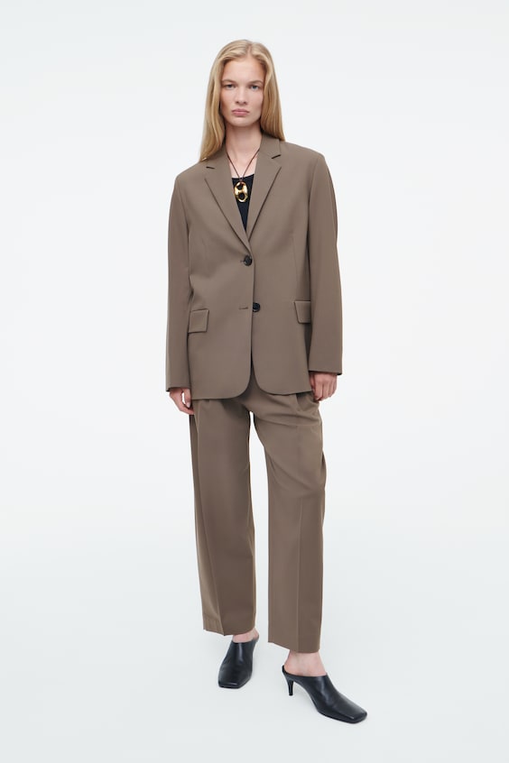 HM EINREIHIGER BLAZER AUS WOLL-MIX