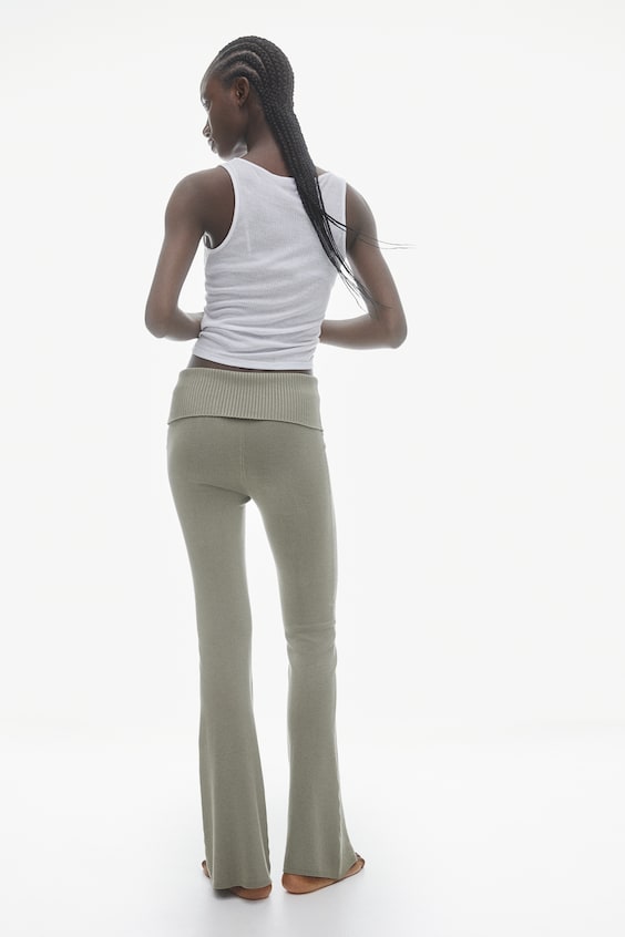 HM Feinstrick-Hose Mit Ausgestelltem Bein