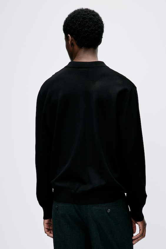 HM Feinstrick-Poloshirt In Slim Fit