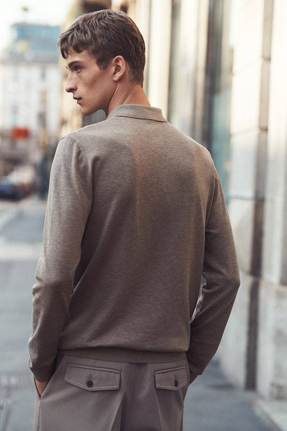 HM Feinstrick-Poloshirt In Slim Fit