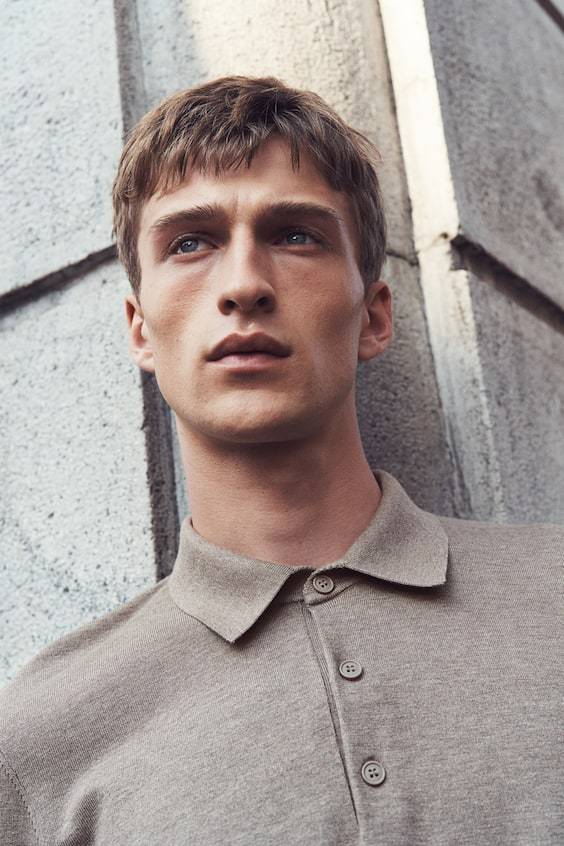 HM Feinstrick-Poloshirt In Slim Fit