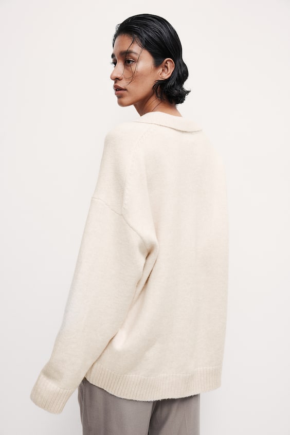 HM Feinstrickpullover Mit Kragen