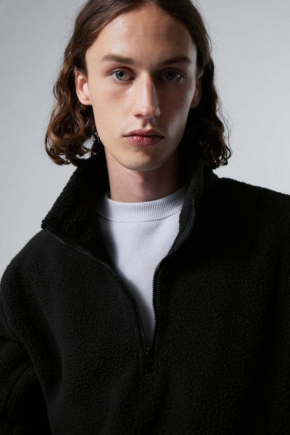 HM Fleece-Pullover Mit Half-Zip