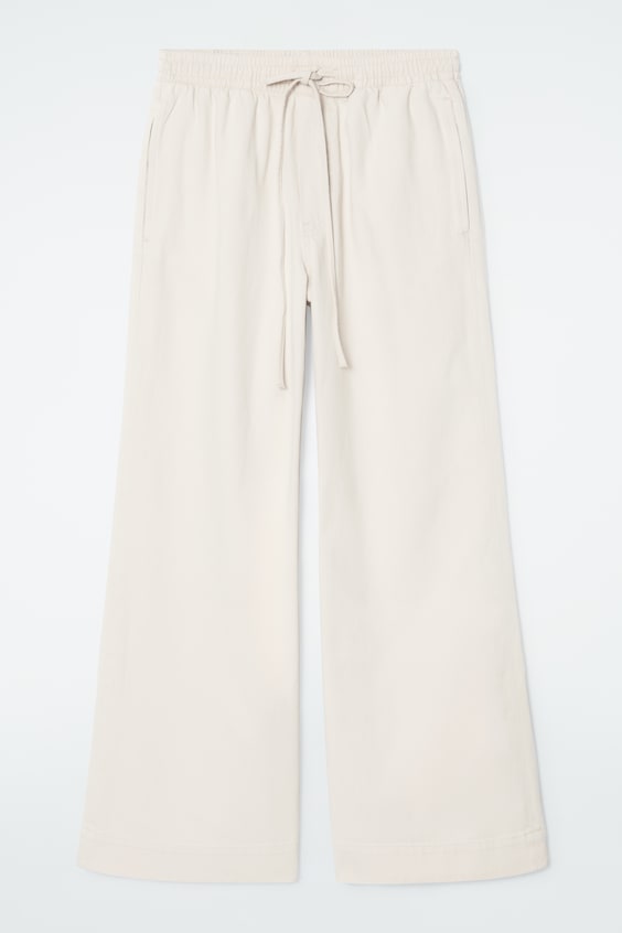 HM FLIESSENDE HOSE AUS DENIM MIT WEITEM BEIN