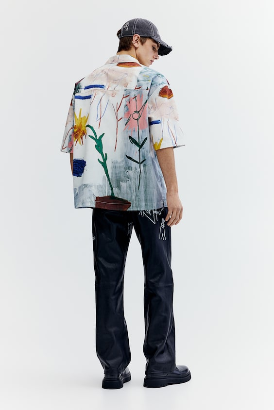 HM Freizeithemd Aus Baumwolle In Loose Fit