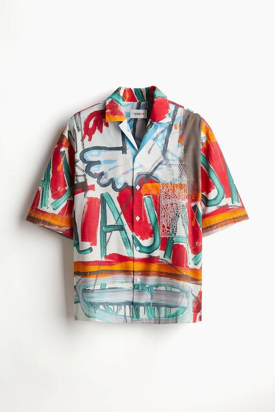 HM Freizeithemd Aus Baumwolle In Loose Fit