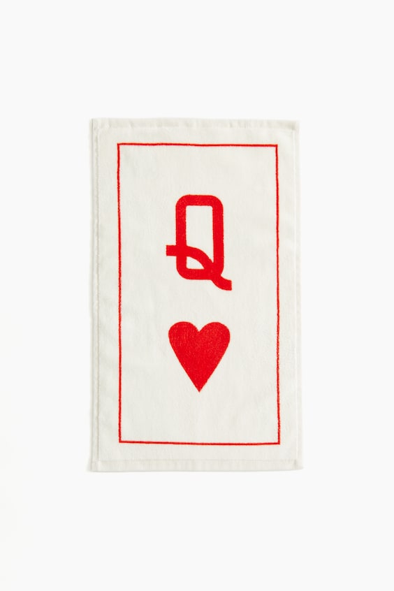 HM Gästehandtuch aus Velours mit Motivdetail