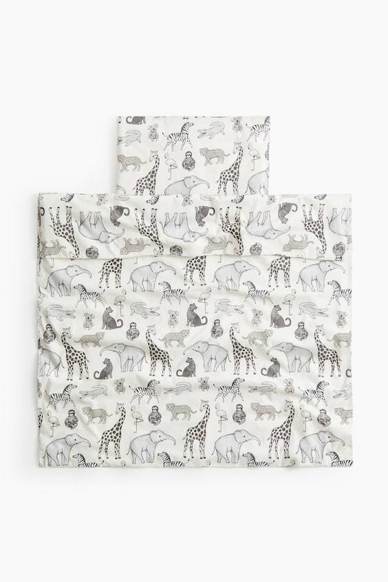 HM Gemusterte Baumwollbettwäsche