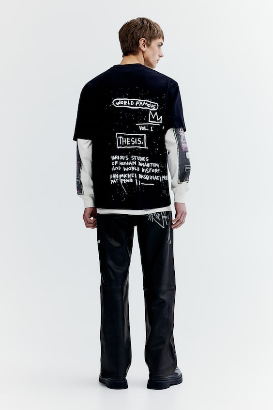 HM Gerade Lederhose In Relaxed Fit