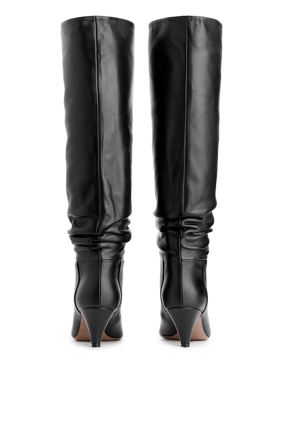 HM Geraffte Lederstiefel