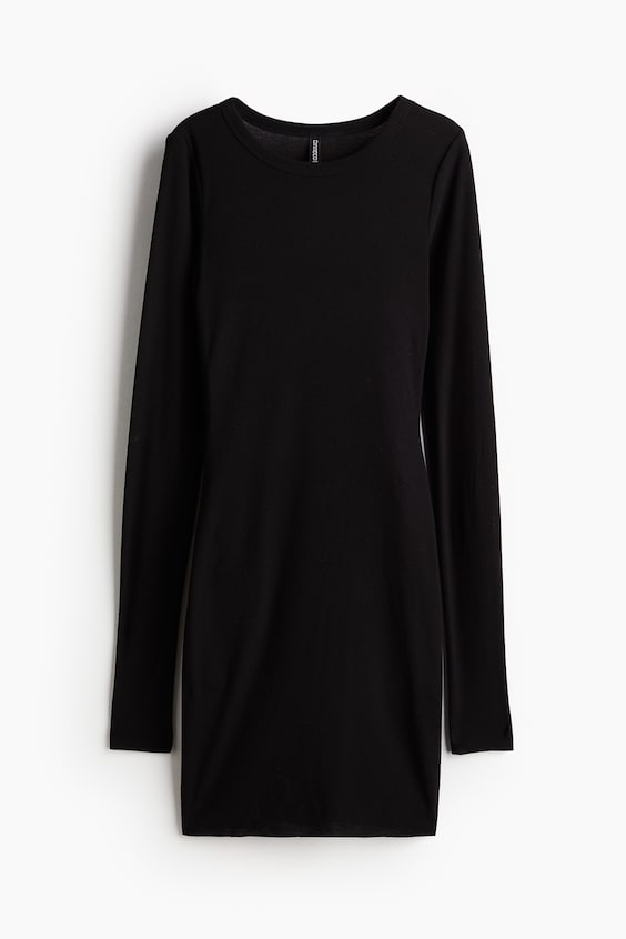 HM Geripptes Bodycon-Kleid