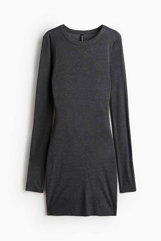 HM Geripptes Bodycon-Kleid