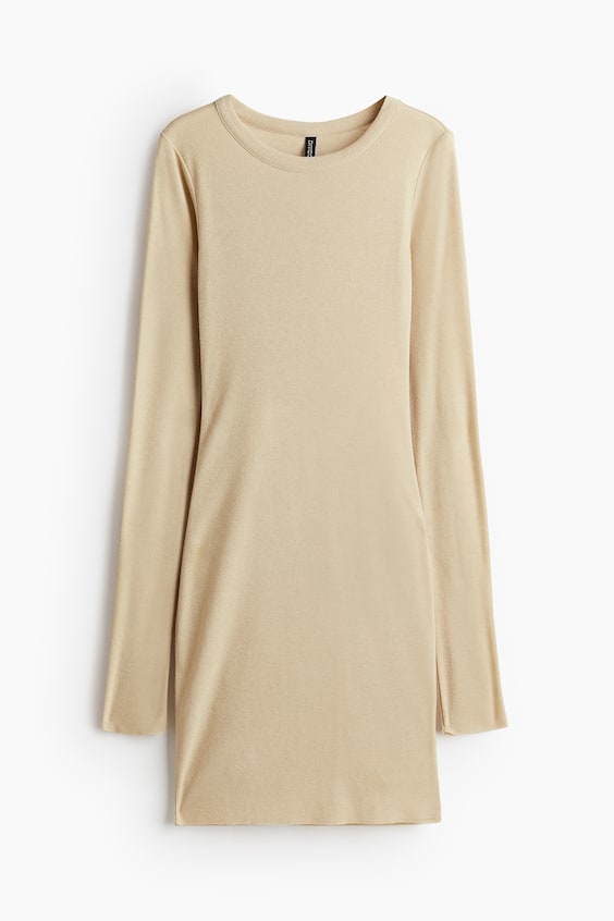 HM Geripptes Bodycon-Kleid