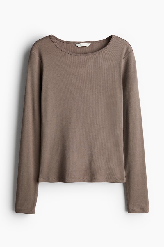 HM Geripptes Jerseyshirt